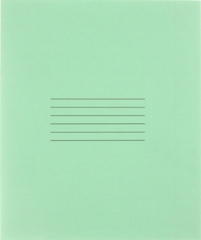 Тетрадь школьная А5, 12 л. на скобе «Бобруйская типография» 170×205 мм, косая линия, зеленая