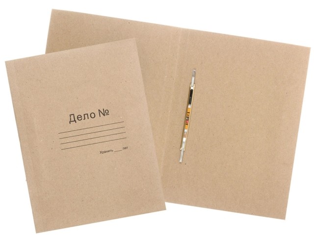 Папка картонная «Дело» со скоросшивателем А4, ширина корешка 30 мм, плотность 460 г/м², немелованная, серая