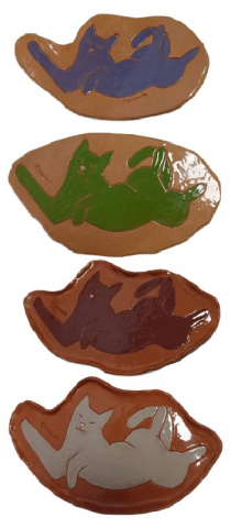 Тарелка керамическая «Кот» (Ярохнович Ю.С.), 17*10 см, «Малая», ассорти