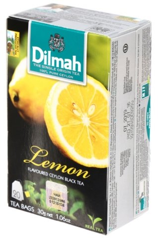 Чай Dilmah, 30 г, 20 пакетиков, чай черный с ароматом лимона, Lemon 