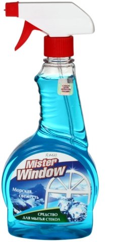 Средство для мытья стекол Mister Window, 500 мл, «Морская свежесть» Средство для мытья стекол Mister Window, 500 мл, «Морская свежесть»