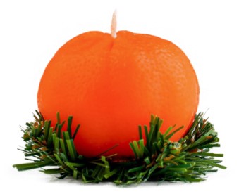 Свеча фигурная новогодняя Sima-Land 6×6×6 см, «Новогодний мандарин»