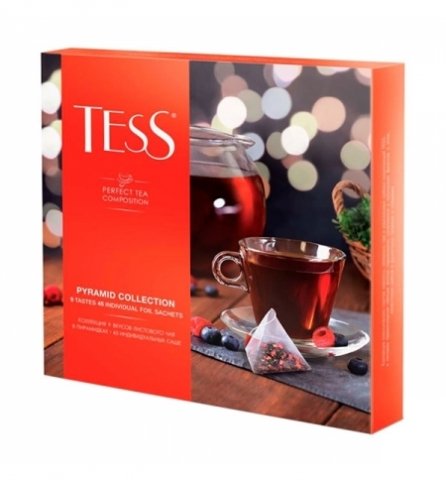Набор «Коллекция чая и чайных напитков Tess в пакетиках-пирамидках», 82 г 