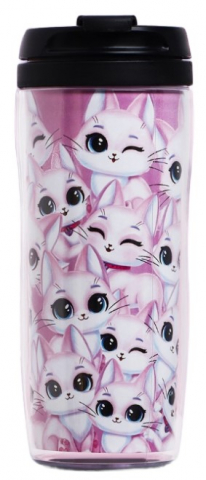 Термостакан со вставкой Sima-Land, 350 мл, «Котики» Термостакан со вставкой Sima-Land, 350 мл, «Котики»