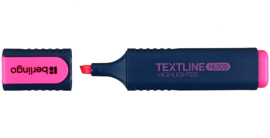 Маркер-текстовыделитель Berlingo Textline HL500 розовый