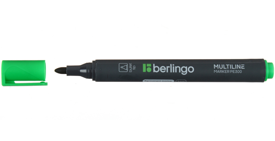 Маркер перманентный Berlingo Multiline PE300 зеленый Маркер перманентный Berlingo Multiline PE300 зеленый