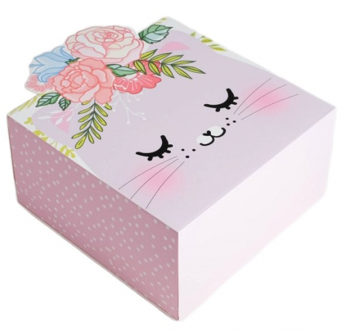 Коробка подарочная складная 15×15×8 см, «Кошечка»