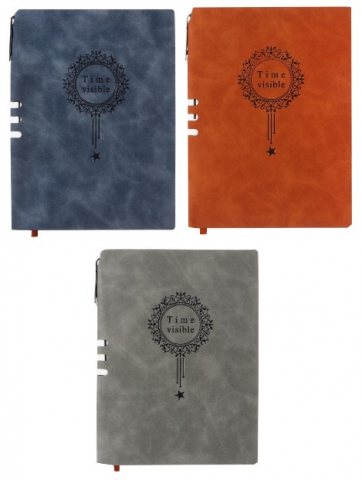 Ежедневник недатированный с ручкой «Лайт», 150*205 мм, 100 л., линия, ассорти