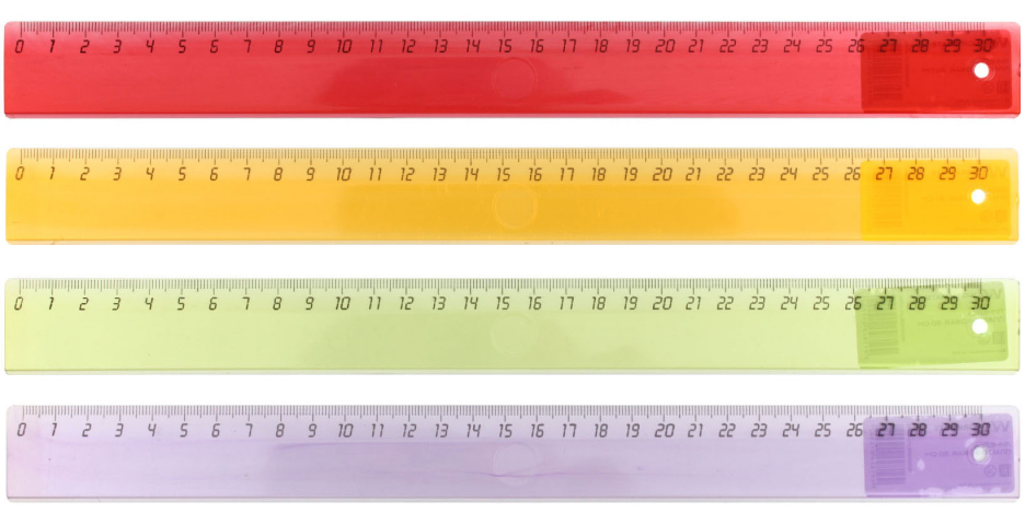 Линейка пластиковая Workmate 30 см, прозрачная флуоресцентная, ассорти