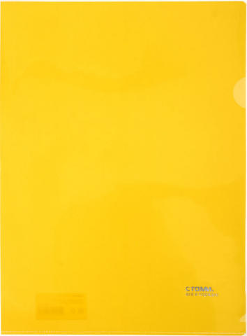 Папка-уголок пластиковая «Стамм.» А4, толщина пластика 0,18 мм, прозрачная желтая