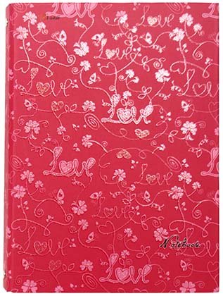 Тетрадь общая А5, 120 л. на кольцах «Сердечки. Love», 165*225 мм, клетка