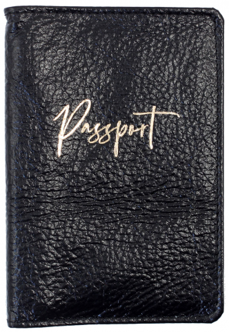 Обложка для паспорта OfficeSpace Naples, 95*135 мм, черная