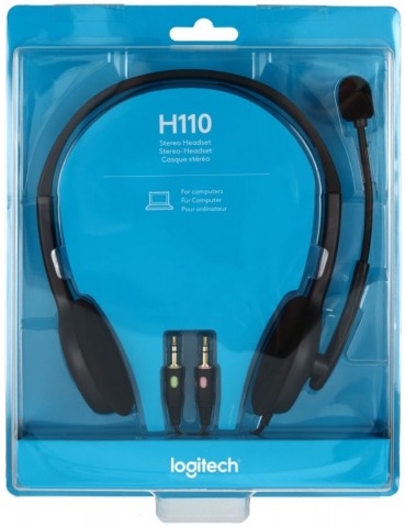 Гарнитура Logitech Stereo Headset H110, черная