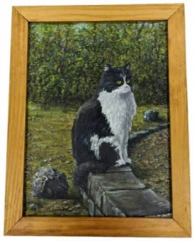 Картина «Кот» (Джонс А.С.), 40*30 см, холст, масло (живопись)