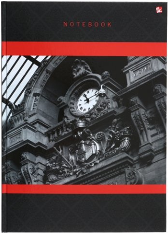 Книжка записная «Городской стиль», 210*290 мм, 80 л., клетка, «Часы» 