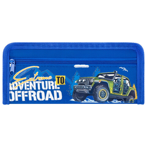 Пенал двухкамерный «Юнландия» 210×90×60 мм, Offroad