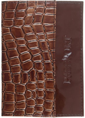 Обложка для паспорта «Кинг» 4334, 95*135 мм, рифленая коричневая Обложка для паспорта «Кинг» 4334, 95*135 мм, рифленая коричневая