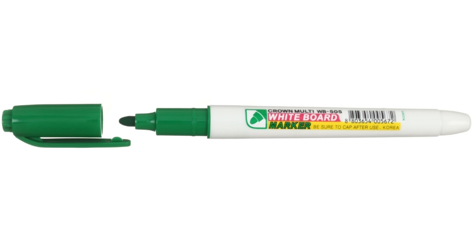Маркер для вайтбордов Crown Multi Board Slim WB-505 зеленый