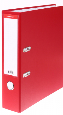 Папка-регистратор ErichKrause Granite с односторонним бумвиниловым покрытием, корешок 70 мм, красный