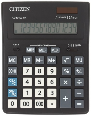 Калькулятор 14-разрядный Citizen CDB1401-BK, черный
