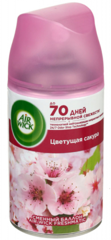 Сменный баллон к освежителю воздуха Air Wick , 250 мл, «Цветущая сакура»