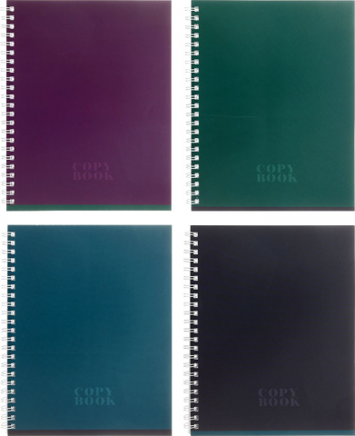Тетрадь общая А5, 80 л. на гребне BG Monocolor. Dark, 160*205 мм, клетка, ассорти Тетрадь общая А5, 80 л. на гребне BG Monocolor. Dark, 160*205 мм, клетка, ассорти