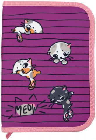 Пенал однокамерный Berlingo, 200*140*40 мм, Kittens Lilac Пенал однокамерный Berlingo, 200*140*40 мм, Kittens Lilac