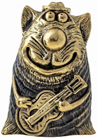 Колокольчик «СувенирАрт», «Кот с гитарой» (коньячный) Колокольчик «СувенирАрт», «Кот с гитарой» (коньячный)