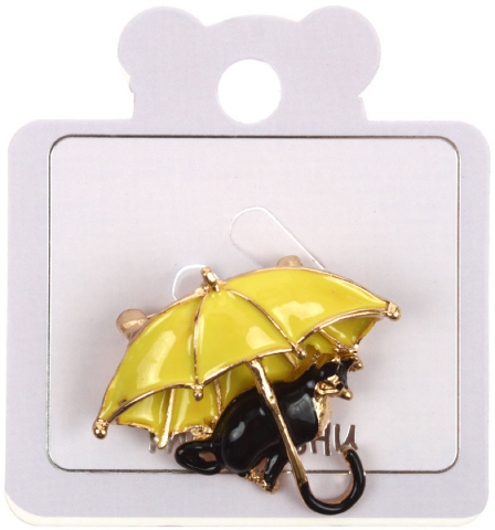 Брошь Meshu Cat And Umbrella