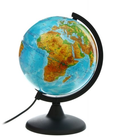 Глобус физический с подсветкой «Глобусный мир», диаметр 210 мм, 1:60 млн