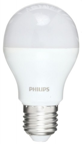 Лампа энергосберегающая светодиодная Philips, 5W (50W), 230V, цоколь E27, 6500K, 480 лм, холодный белый свет