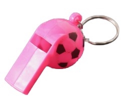 Свисток пластиковый на кольце «Мяч», «Футбольный мяч-свисток», ассорти