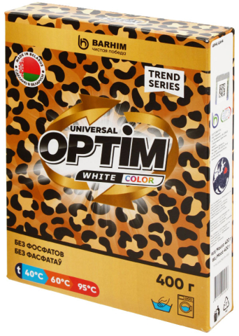 Порошок стиральный Optim, 400 г, Universal Порошок стиральный Optim, 400 г, Universal