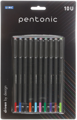 Набор шариковых ручек Linc Pentonic Silver, 10 шт., 10 цв. Набор шариковых ручек Linc Pentonic Silver, 10 шт., 10 цв.