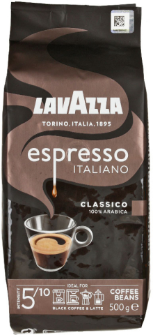 Кофе натуральный в зернах Lavazza Caffe Espresso , 500 г, среднеобжаренный