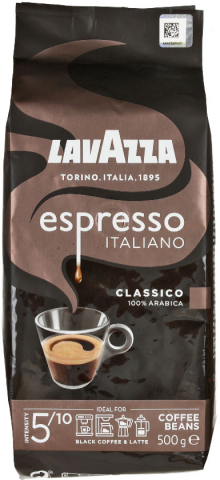 Кофе натуральный в зернах Lavazza Caffe Espresso , 500 г, среднеобжаренный Кофе натуральный в зернах Lavazza Caffe Espresso , 500 г, среднеобжаренный