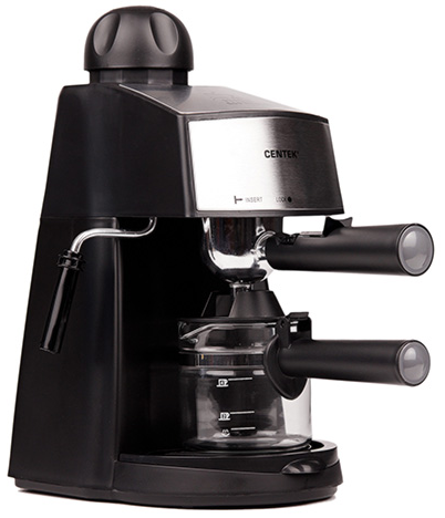 Кофеварка Centek CT-1160, серебристая с черным Кофеварка Centek CT-1160, серебристая с черным