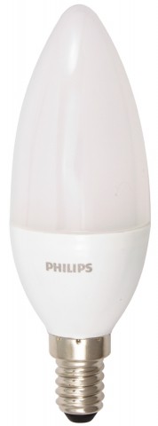 Лампа энергосберегающая светодиодная Philips, 5,5W(50W), 220-240V, цоколь E14, 470 лм, теплый белый свет