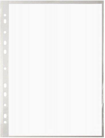 Файл А4 перфорированный OfficeSpace 25 мкм, гладкий, глянцевый, 225×303 мм (до 70 л.)