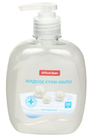 Мыло-крем жидкое OfficeClean (с дозатором), 300 мл, «Жемчужное»