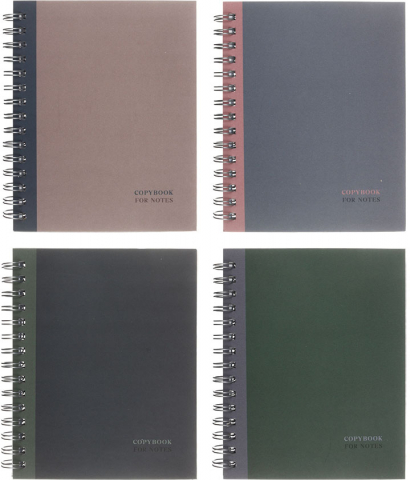 Тетрадь общая А5, 120 л. на гребне BG Monocolor. Double, 165*205 мм, клетка, ассорти