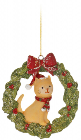 Украшение новогоднее подвесное ErichKrause, 8,5 см, «Новогодний котик»
