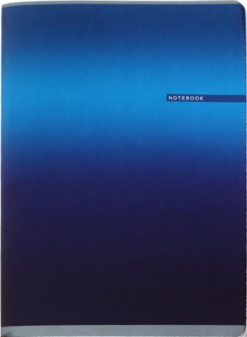 Тетрадь общая А4, 80 л. на скобе «Синий градиент», 200*275 мм, клетка