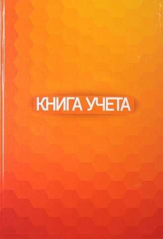 Книга учета inФормат , 210*297 мм, 96 л., клетка, оранжевая