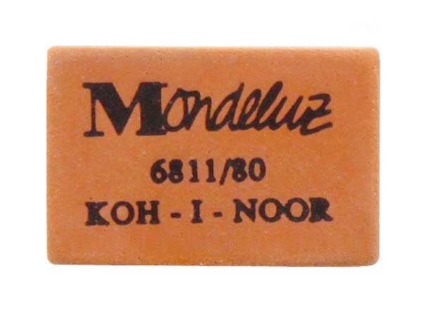Ластик Mondeluz 27×17 мм, оранжевый