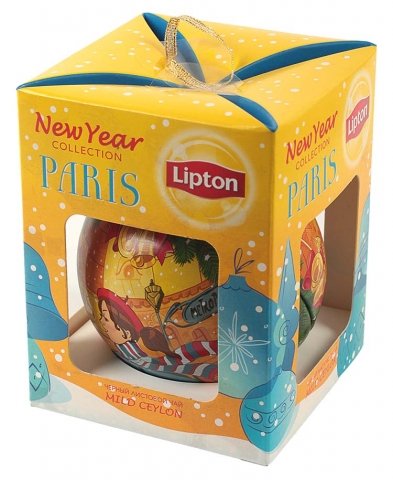 Чай Lipton «Новогодний шар», 50 г, Mild Ceylon Festival, черный чай