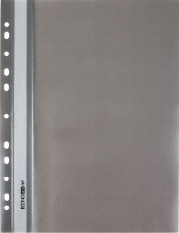 Папка-скоросшиватель пластиковая А4 Economix Light, толщина пластика 0,12 мм, серая