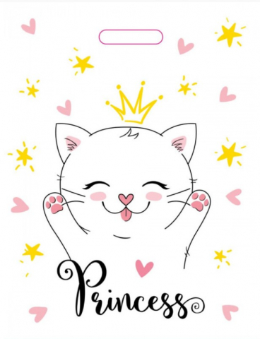 Пакет подарочный полиэтиленовый «Стильная открытка», 36,5*48 см, 50 мкм, «Кошечка в короне» Пакет подарочный полиэтиленовый «Стильная открытка», 36,5*48 см, 50 мкм, «Кошечка в короне»