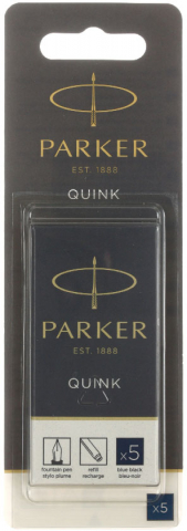 Чернила в капсулах Parker, темно-синие Quink