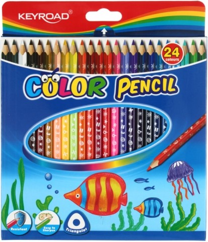 Карандаши цветные Color Pencil 24 цвета, длина 175 мм